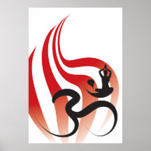 Zen spirituel de logo de calligraphie d'ohm de l'O Posters