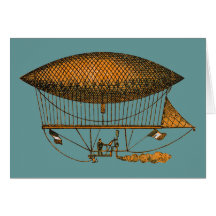 Zeppelin de déplacement du cru 1883 carte de vœux