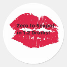 Zéro à l'homme très sexy dans 1,2 boissons ! Copie Autocollants Ronds