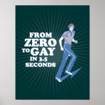 ZÉRO À L'HOMOSEXUEL EN 3 SECONDES - POSTERS