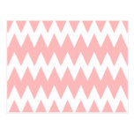 Zigzags de rose blanc et en pastel cartes postales