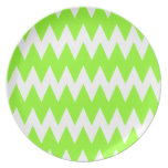 Zigzags de vert de chaux assiettes