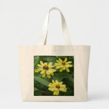 Zinnias jaunes sac en toile