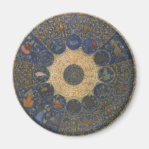 Zodiaque vintage d'horoscope de règles d'astrologi aimants pour réfrigérateur