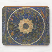 Zodiaque vintage d'horoscope de règles d'astrologi tapis de souris