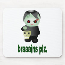 Zombi de Tour-ou-Traitement mignon - "PLZ de braaa Tapis De Souris