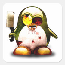 Zombi Tux (Linux Tux) Autocollants