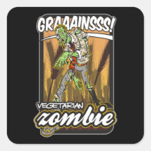 Zombi végétarien autocollants