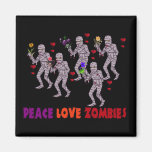 Zombis d'amour de paix aimants pour réfrigérateur