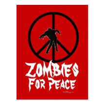 Zombis pour la carte postale de paix