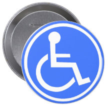 ZONE DE STATIONNEMENT DE FAUTEUIL ROULANT BADGES AVEC AGRAFE