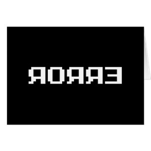 Я Я Я Ǝ   CARTE DE RÉCEPTION ERREUR