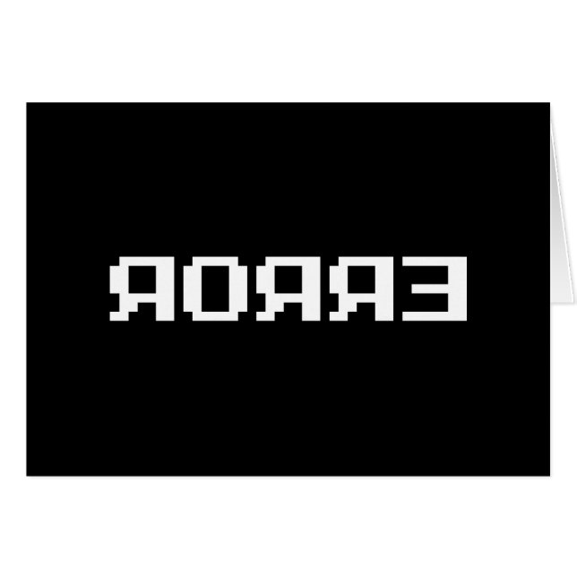 Я Я Я Ǝ | CARTE DE RÉCEPTION ERREUR (Devant horizontal)