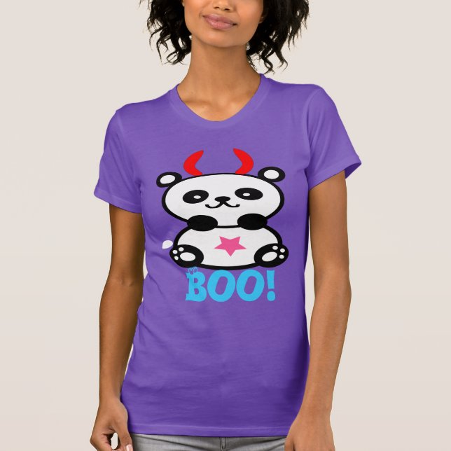 ஐ ♥ Devilish mignon bébéPanda T-shirt femme Jersey (Devant)
