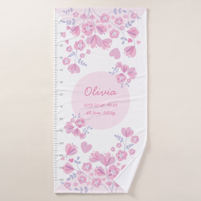 ジェントリーフラワー〜赤ちゃんのために〜ピンク (Serviette de bain)