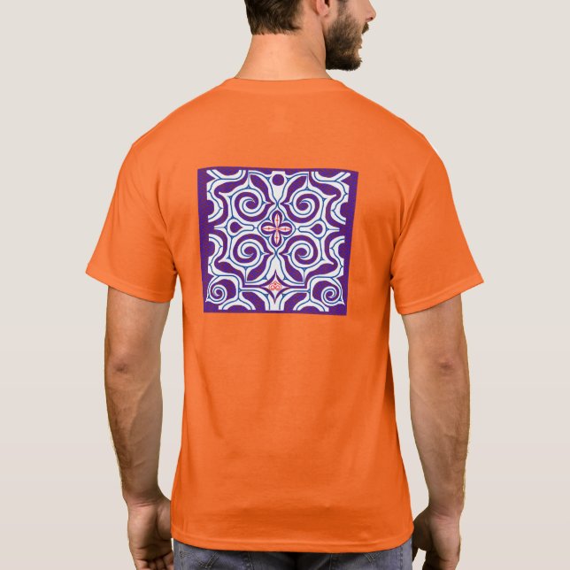 北海道　アイヌ柄　シャツ　Hokkaido Ainu pattern T-shirt (Dos)