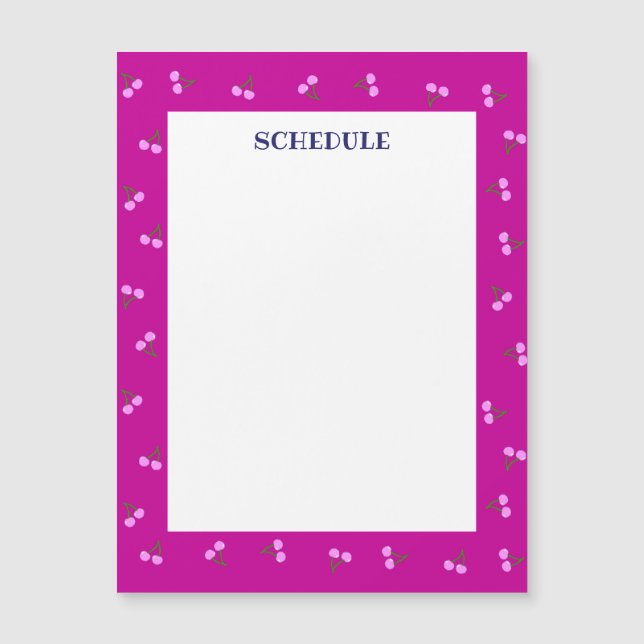 文字　カスタマイズ　チェリー　ラズベリーピンク    マグネット (Devant)