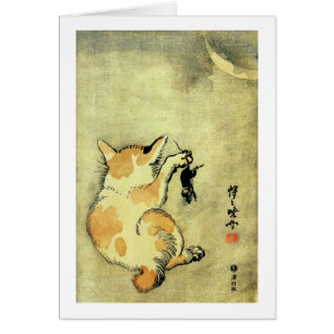 猫 と 鼠, 暁 斎 Chat et souris, Kyōsai, Ukiyo-e