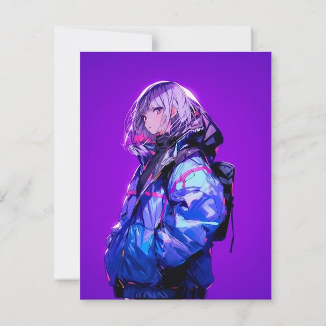 紫/Purple Invitation Card | 東京娘 GenerartiveAI (Devant)