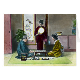 麻雀 traditionnel vintage de Mahjong de Japonais