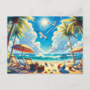 Recherche de peintures de plage cartes postales Tropical