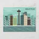Recherche de ville de seattle cartes postales Skyline