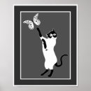 Recherche de chat noir et blanc posters Pour elle