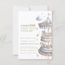 Recherche de carousel baby shower invitations Bleu