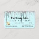 Recherche de pastel bleu cartes visite Salon beauté