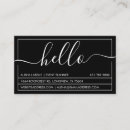 Recherche de salutations cartes visite Noir