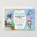 Recherche de sirène et pirate cartes invitations Toute personne