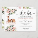 Recherche de deer baby shower fille invitations Aquarelle