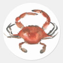 Recherche de mollusques et crustacés autocollants Crabe