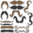 Recherche de moustach autocollants Moustache noire