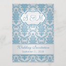 Recherche de damassé bleu clair invitations Épouser
