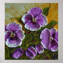 Recherche de peinture de fleur de pensée posters Pour elle