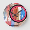 Recherche de médias horloges Peinture abstraite