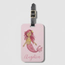 Recherche de sirène de mer bagages étiquettes Rose