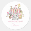 Recherche de vintage circus autocollants Anniversaire