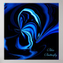 Recherche de papillon abstrait posters Bleu