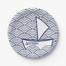 Recherche de océan bleu assiettes en papier Bateau
