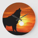 Recherche de silhouette loup art Coucher de soleil