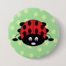 Recherche de fleur rouge badges Coccinelle