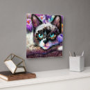 Recherche de chat floral horloges Chaton