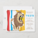 Recherche de lion 11x14 invitations Safari