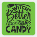 Recherche de sorcières autocollants Bonbon