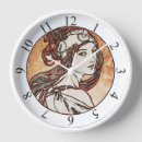 Recherche de alphonse mucha horloges Femme
