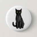Recherche de chat noir badges Noir et blanc