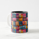 Recherche de motif de patchwork tasses Vintage