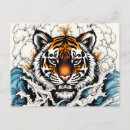 Recherche de tête de tigre cartes postales Portrait